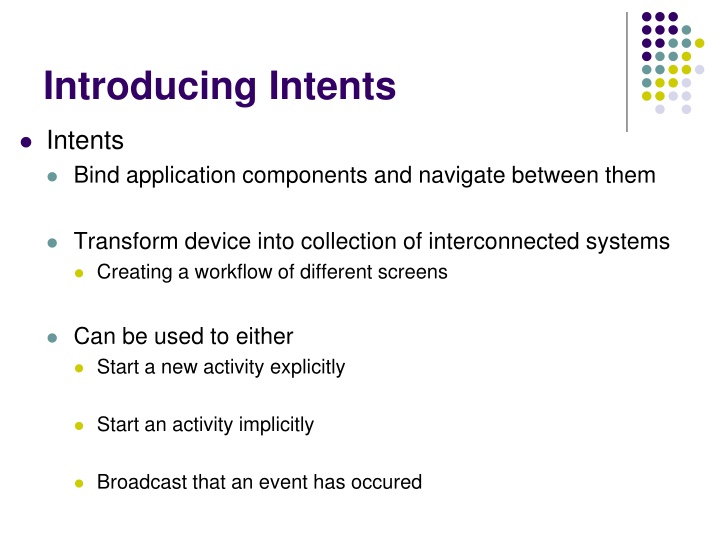 introducing intents
