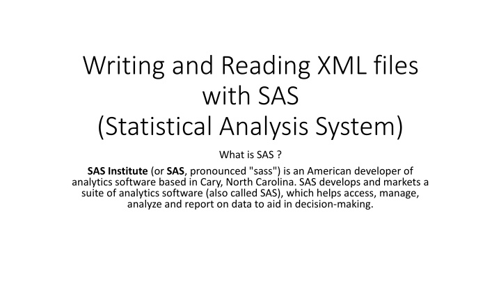 writing and reading xml files with