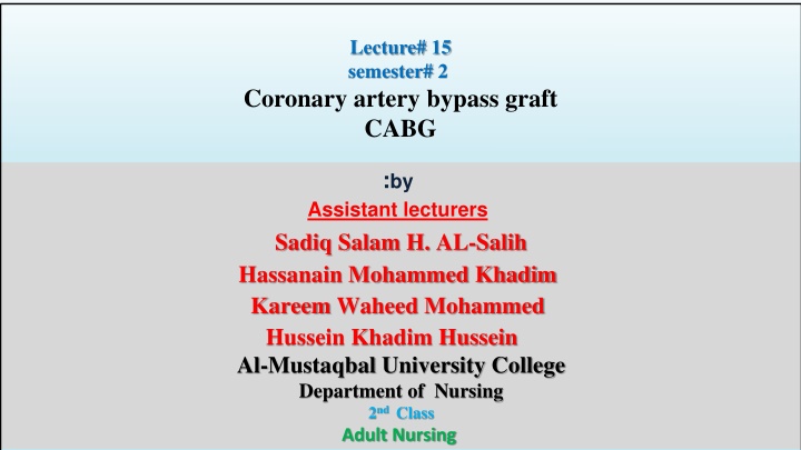 lecture 15 semester 2