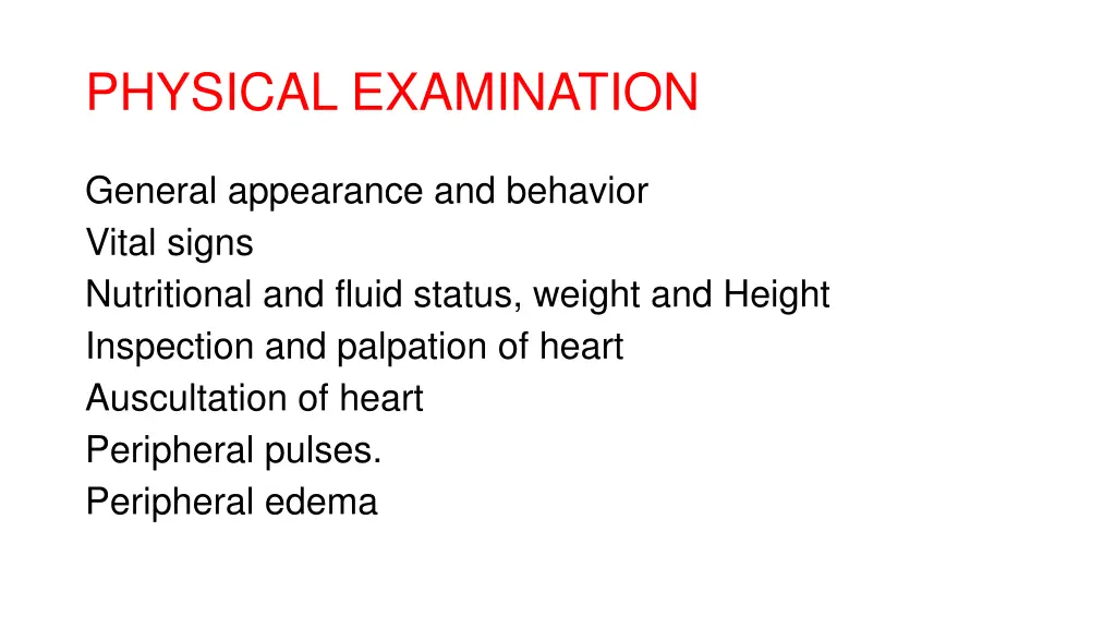physical examination