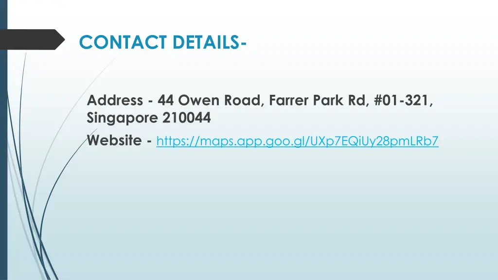 contact details