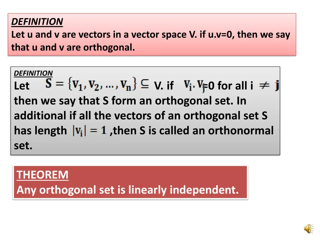 definition let u and v are vectors in a vector