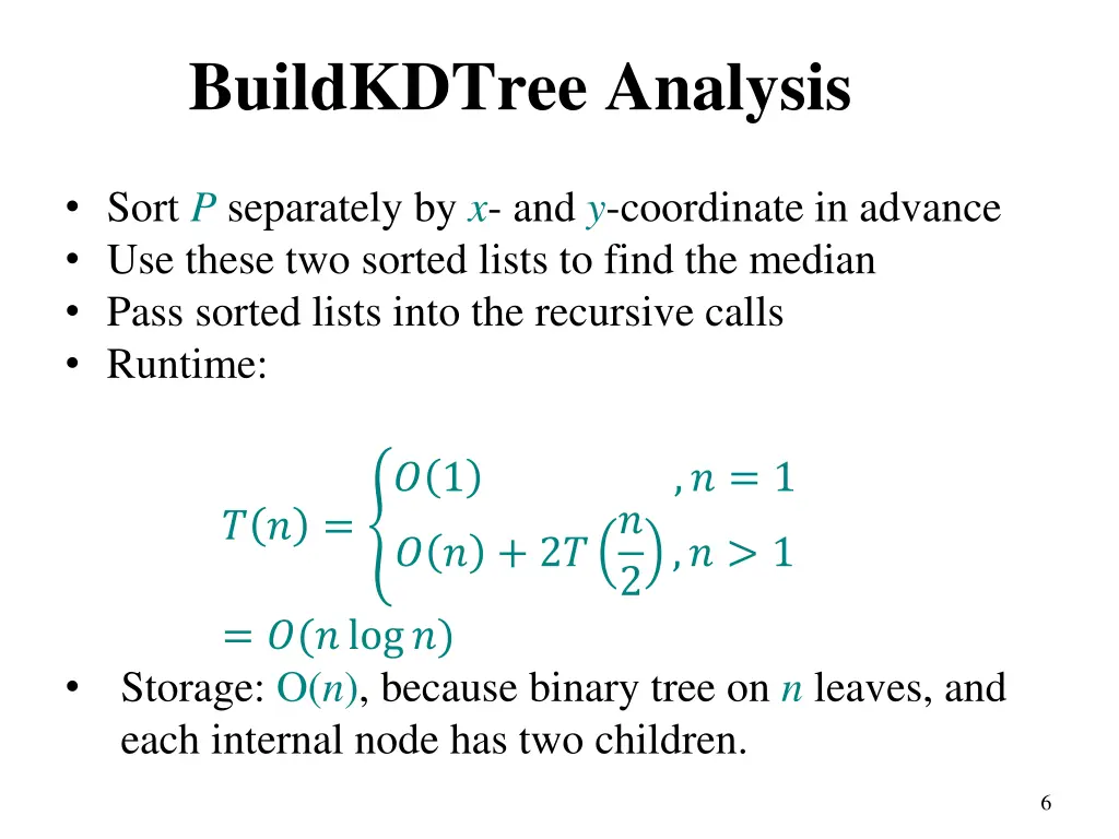 buildkdtree analysis