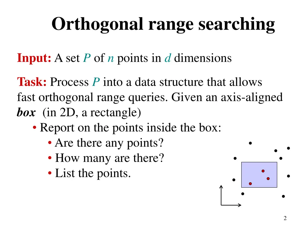 orthogonal range searching