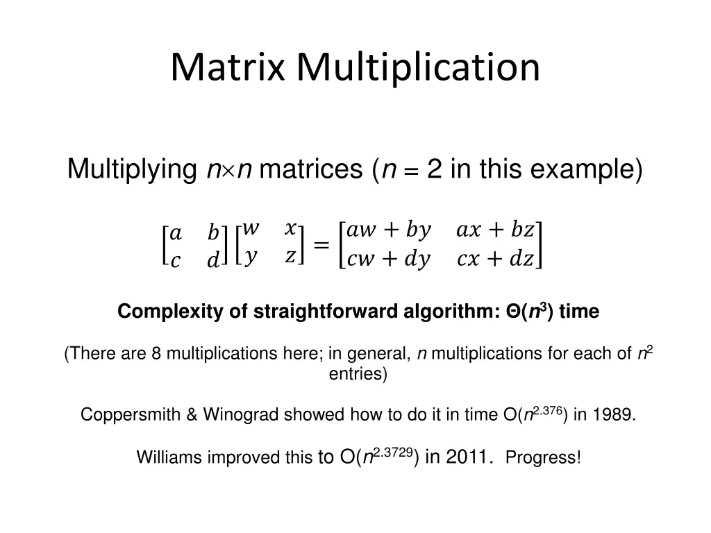 matrix multiplication