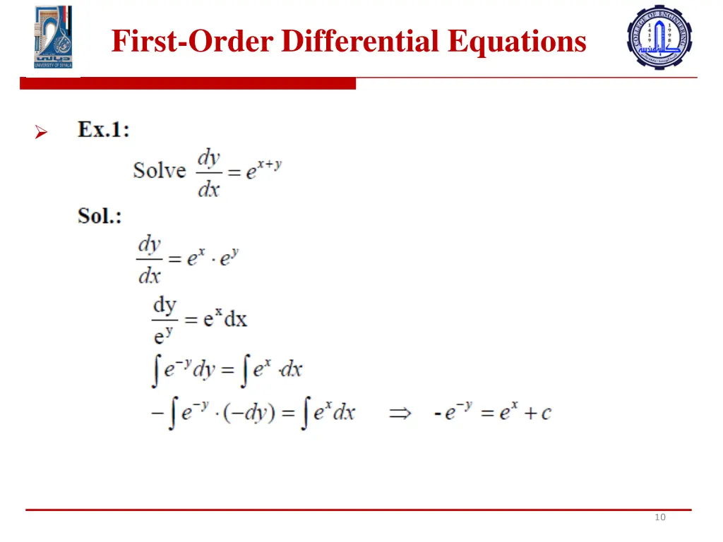 first order differential equations 1