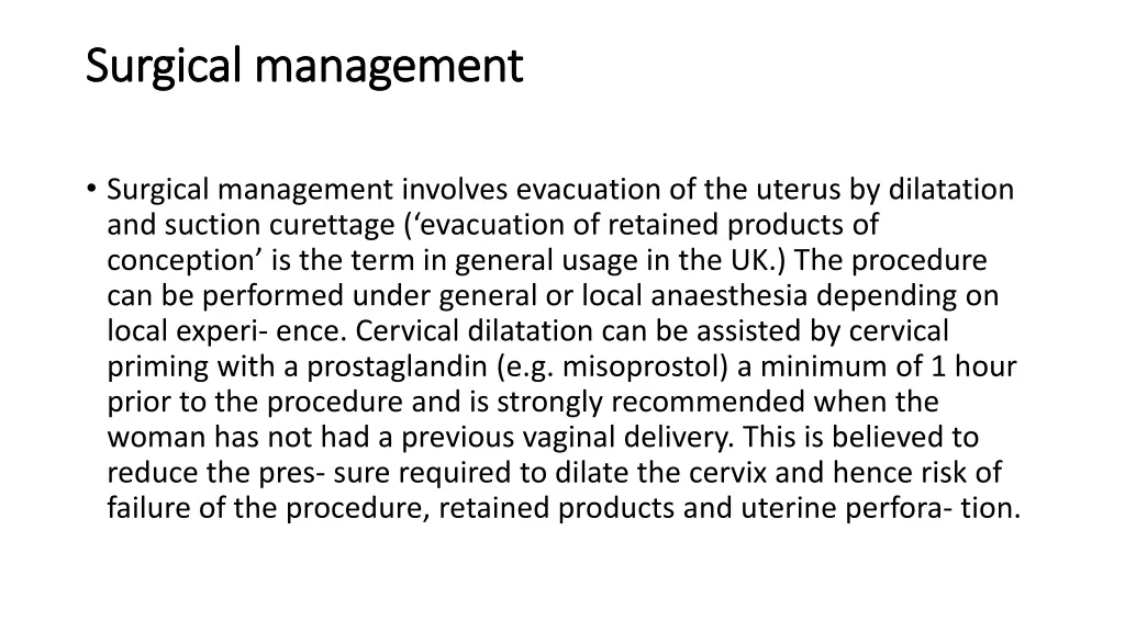 surgical management surgical management