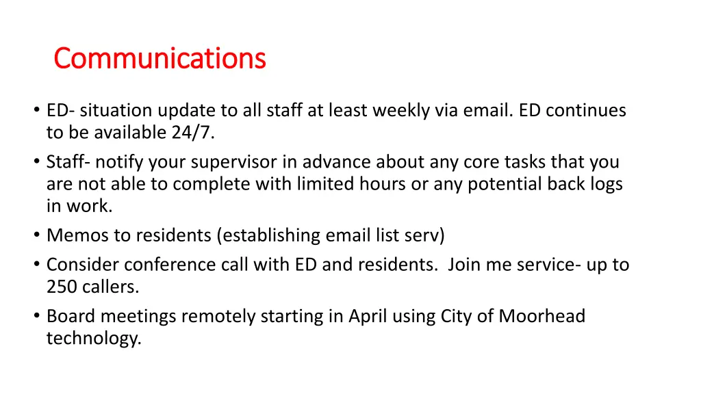 communications communications