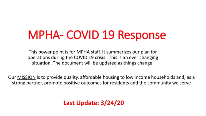 mpha mpha covid 19 response covid 19 response