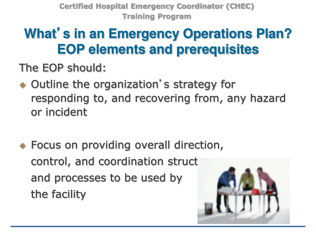 certified hospital emergency coordinator chec 10