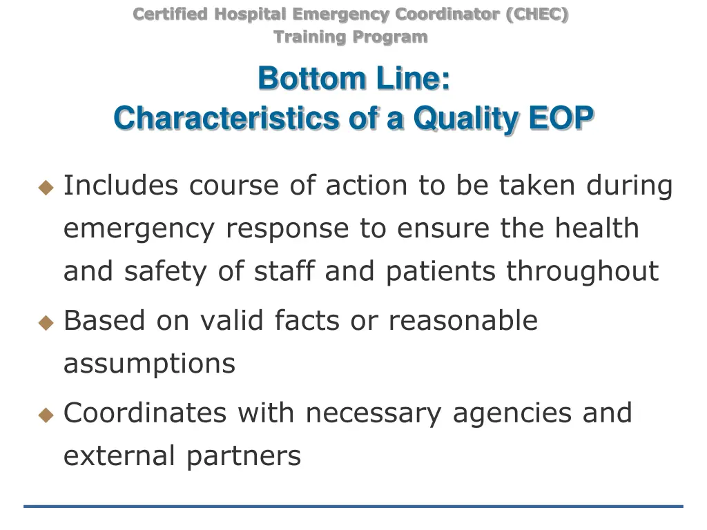 certified hospital emergency coordinator chec 32
