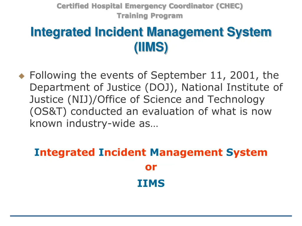 certified hospital emergency coordinator chec 34