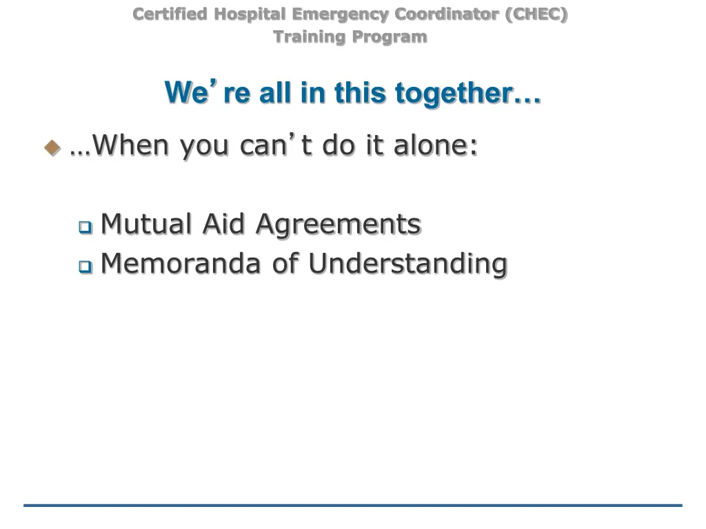 certified hospital emergency coordinator chec 38