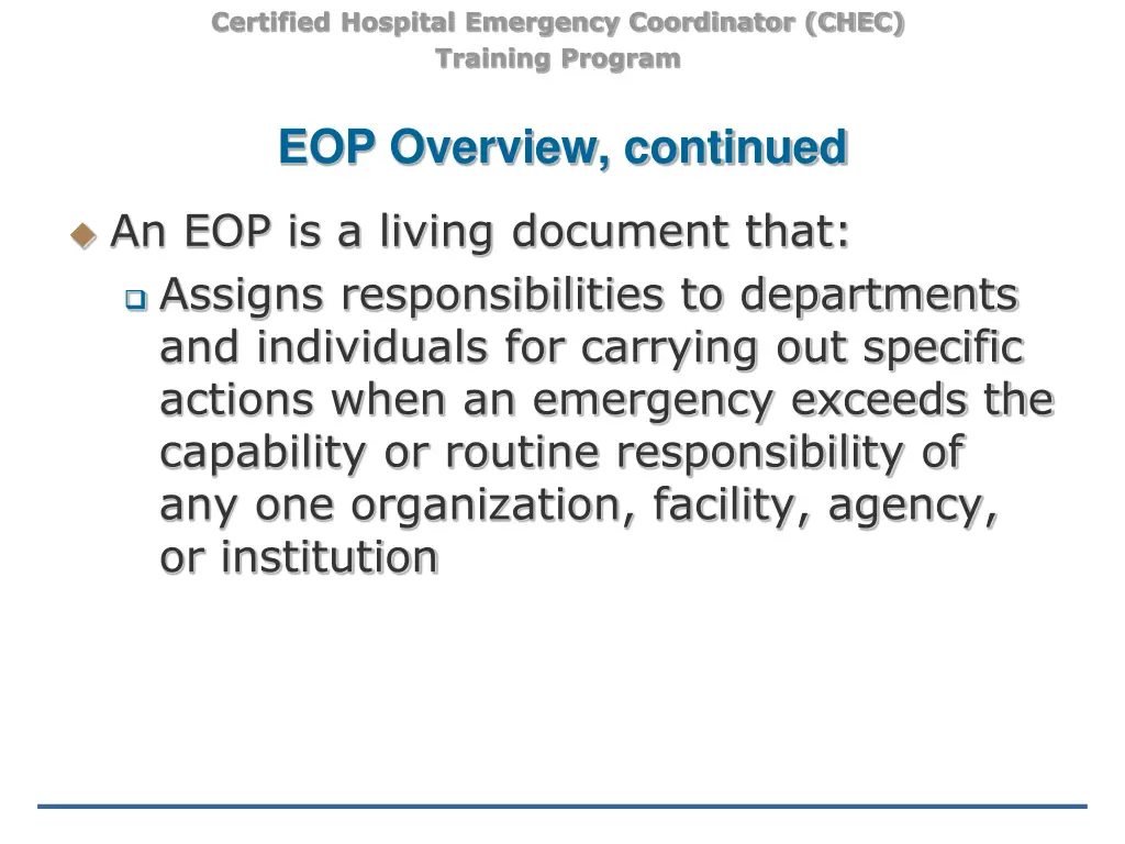 certified hospital emergency coordinator chec 4