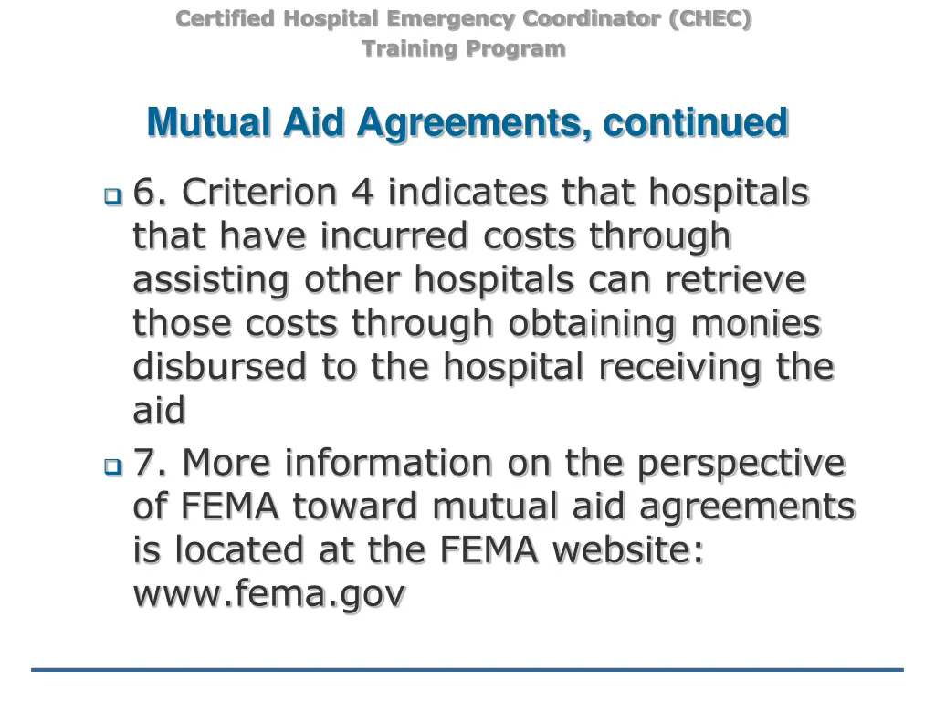 certified hospital emergency coordinator chec 42