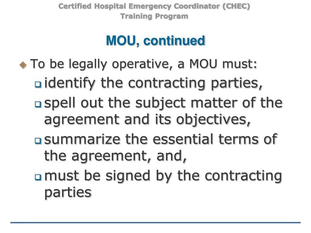 certified hospital emergency coordinator chec 44
