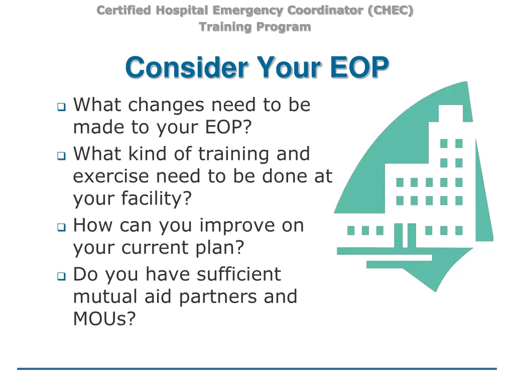 certified hospital emergency coordinator chec 45