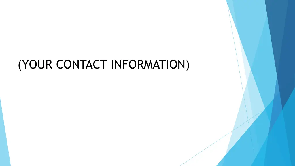 your contact information