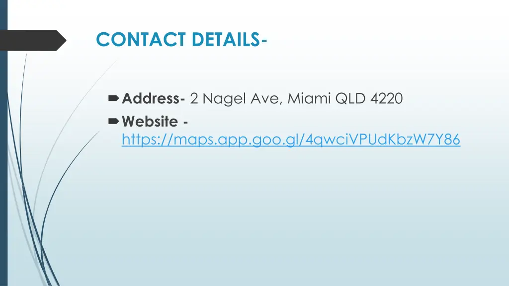 contact details