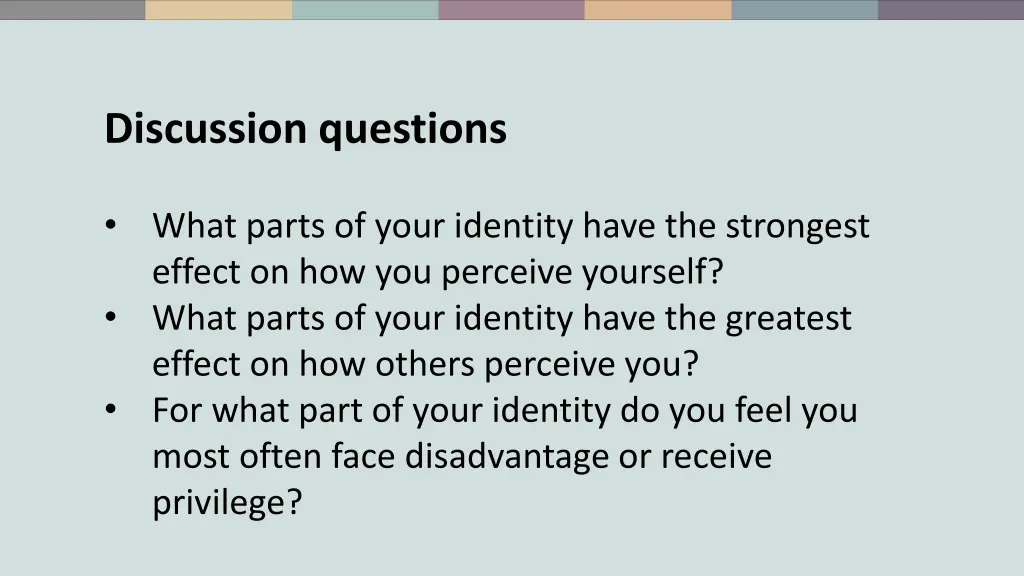 discussion questions