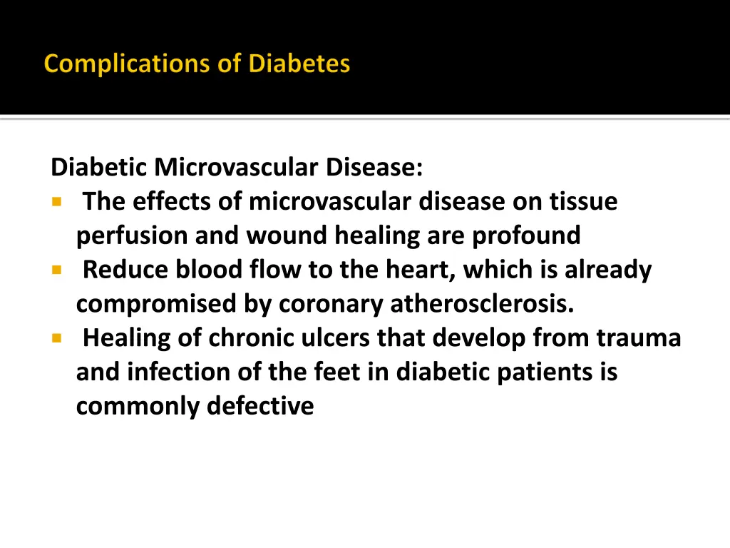 diabetic microvascular disease the effects