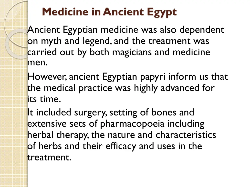 medicine in ancient egypt