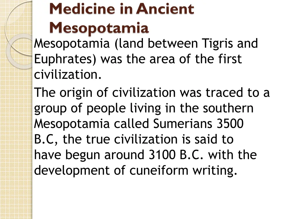 medicine in ancient mesopotamia mesopotamia land