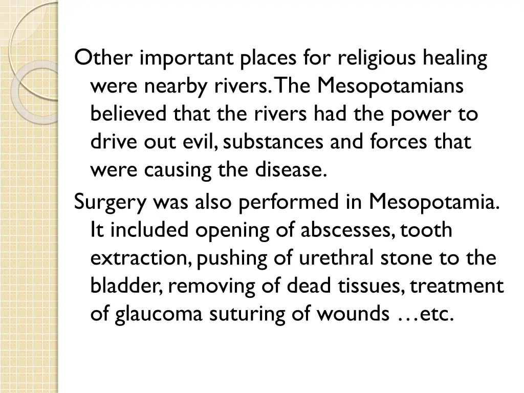 other important places for religious healing were