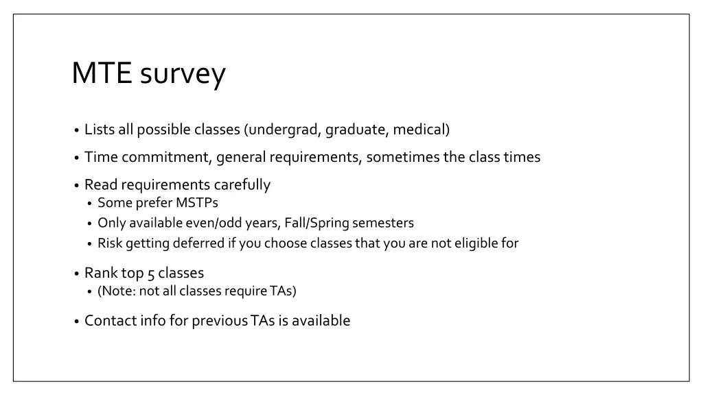 mte survey