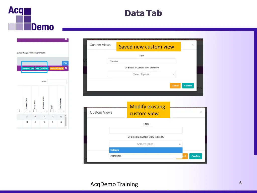 data tab 1