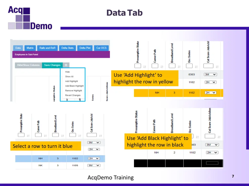 data tab 2