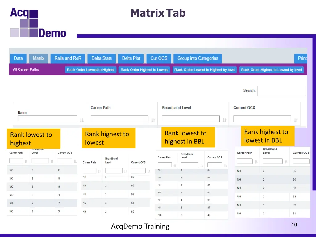 matrix tab