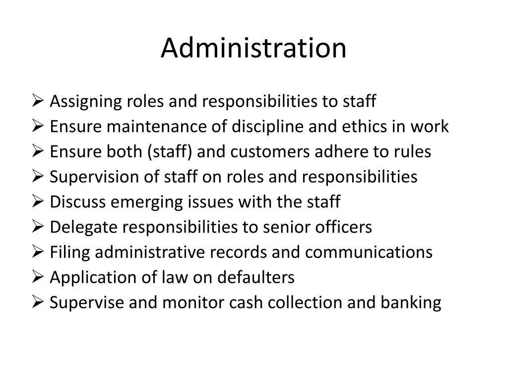 administration