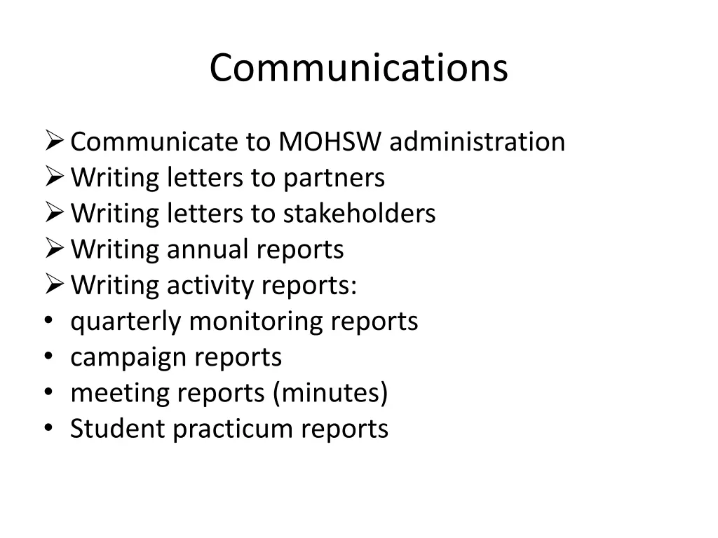 communications