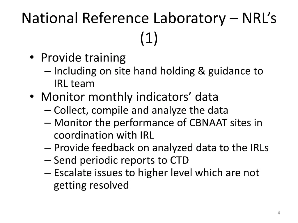 national reference laboratory nrl s 1 provide