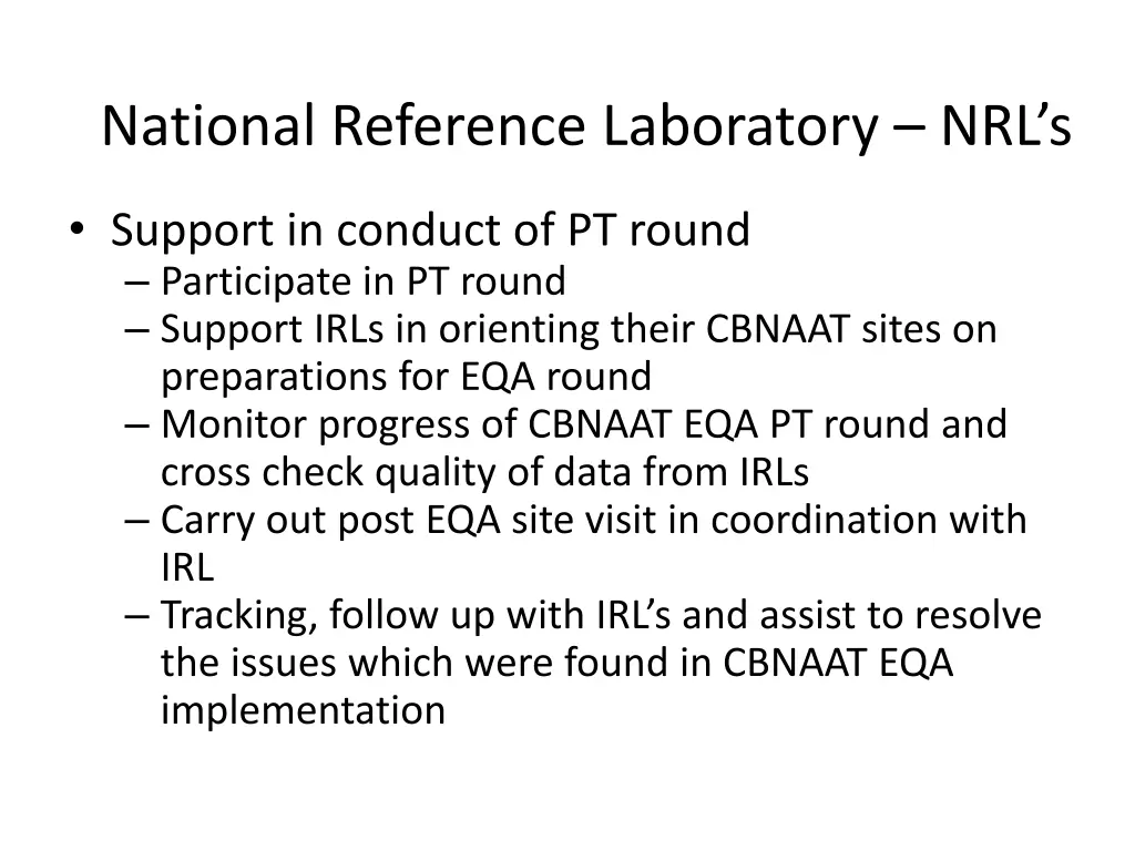 national reference laboratory nrl s