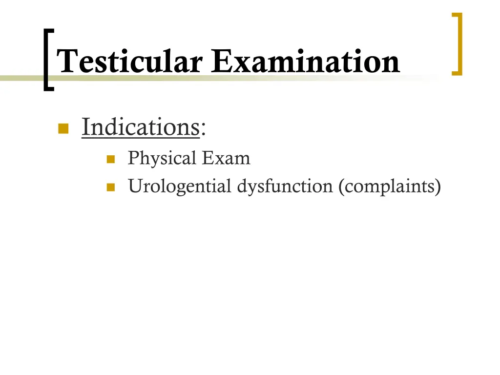 testicular examination