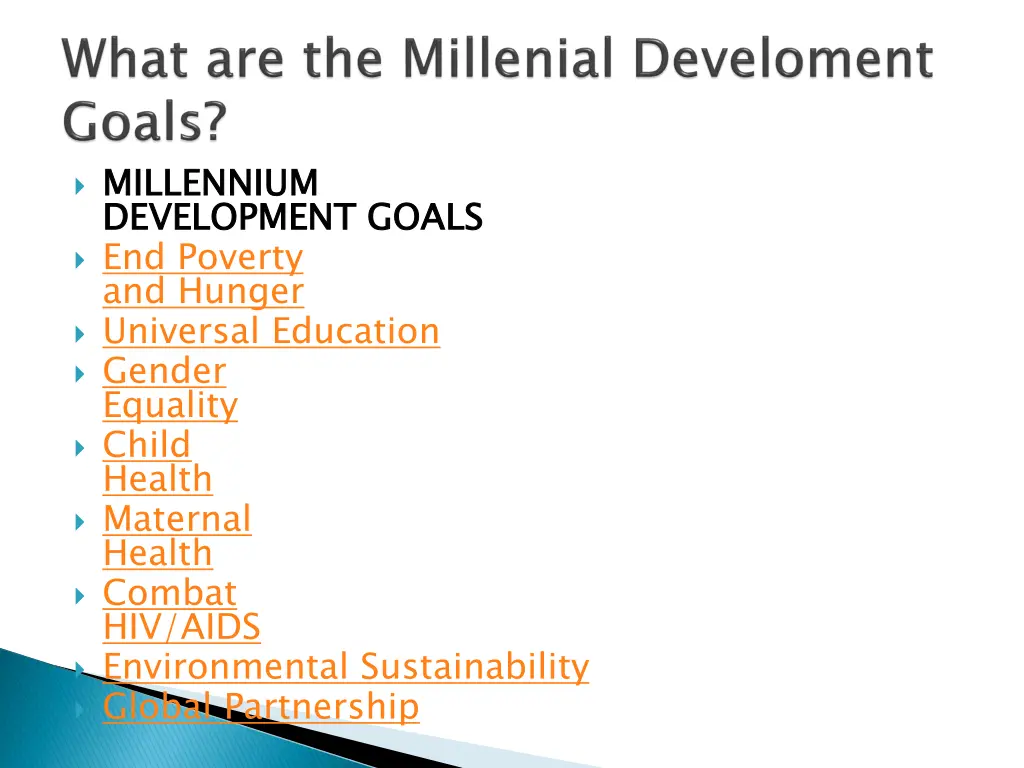 millennium development goals end poverty