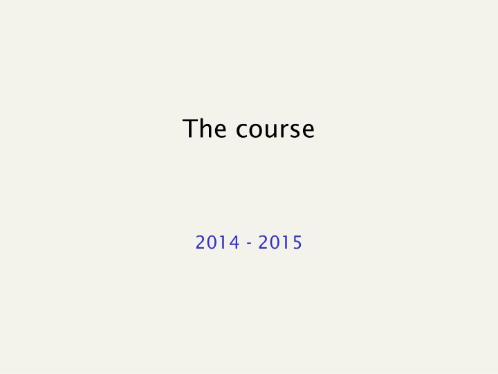 the course