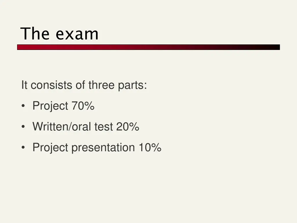 the exam