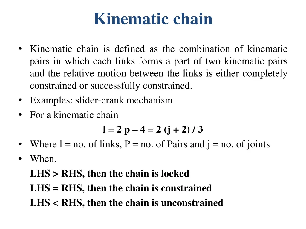 kinematic chain 1