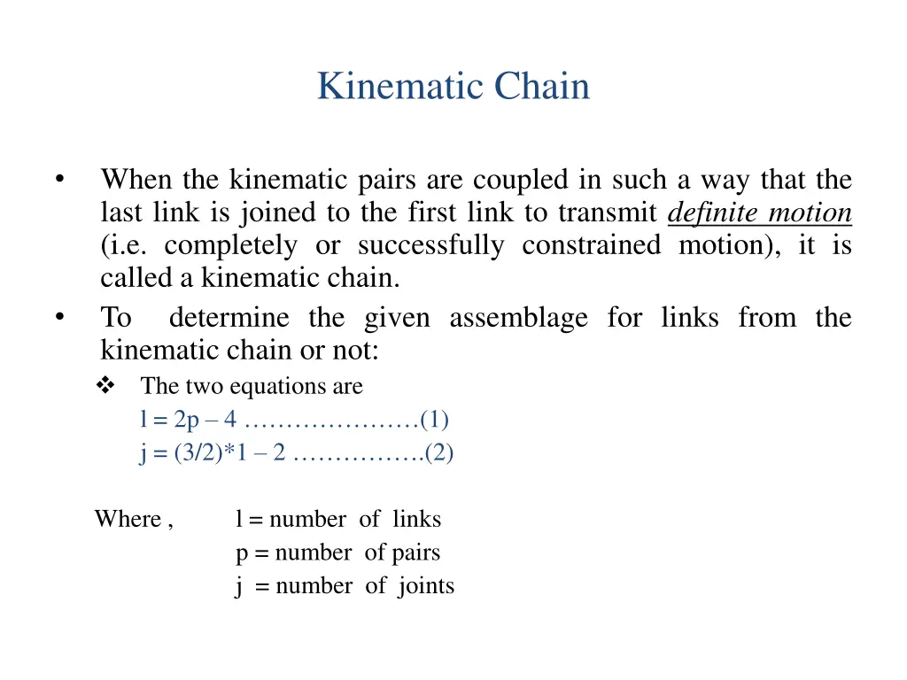 kinematic chain