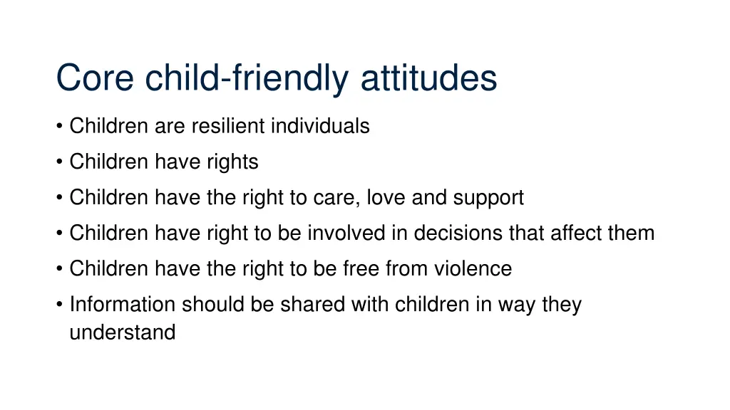 core child friendly attitudes 1