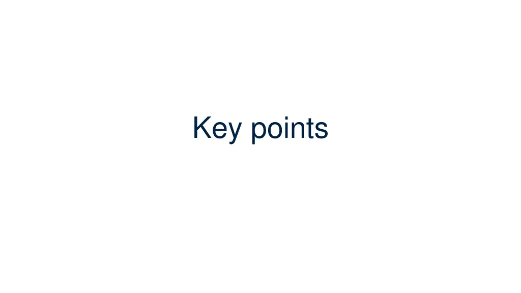 key points