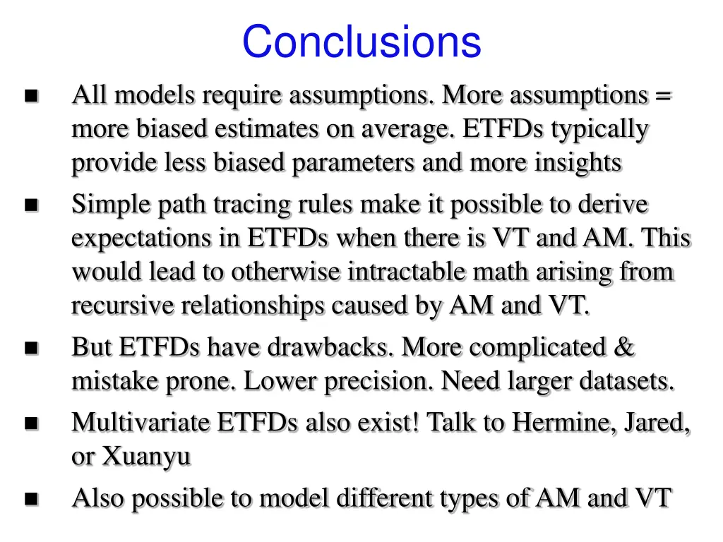 conclusions