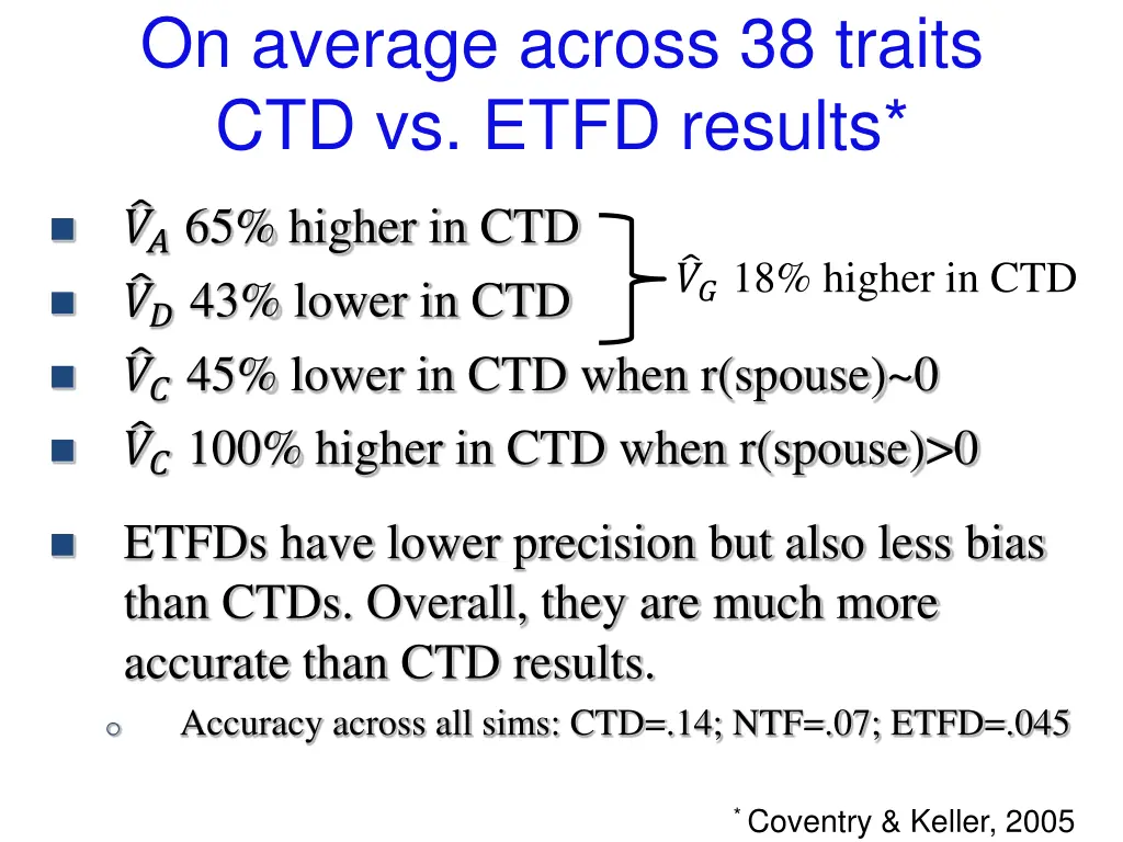on average across 38 traits ctd vs etfd results