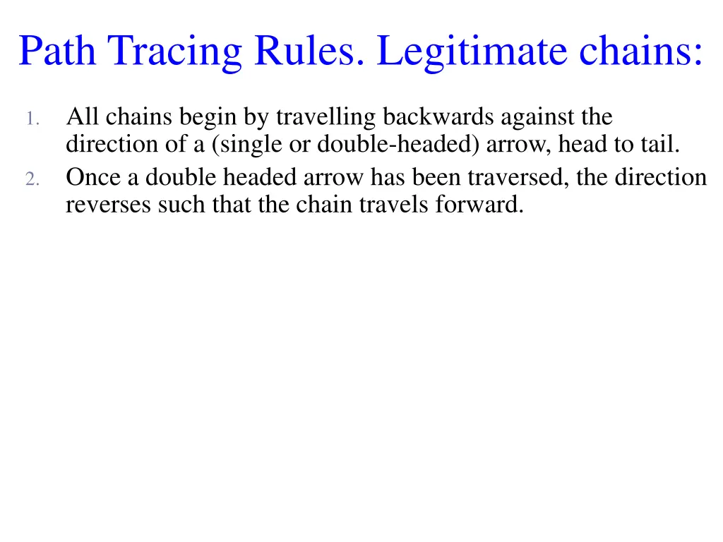 path tracing rules legitimate chains 1