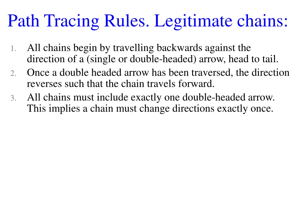 path tracing rules legitimate chains 2