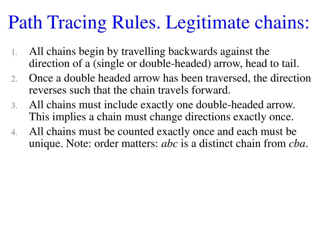 path tracing rules legitimate chains 3