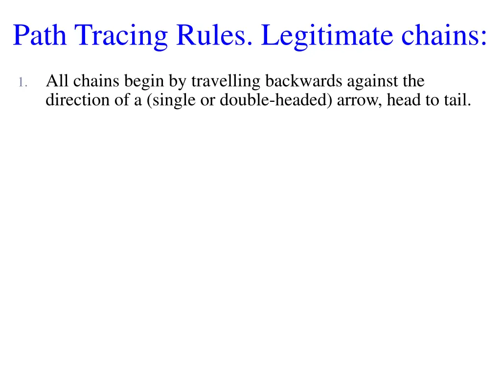 path tracing rules legitimate chains